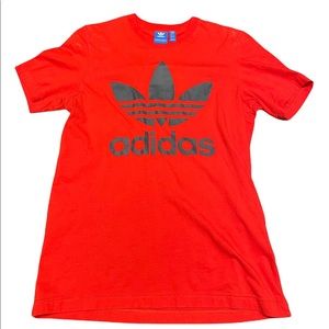 Red adidas shirt